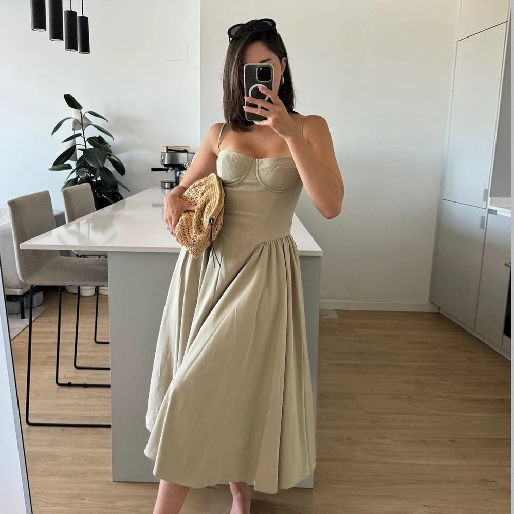 Elegant Midi with Pockets - Shellss