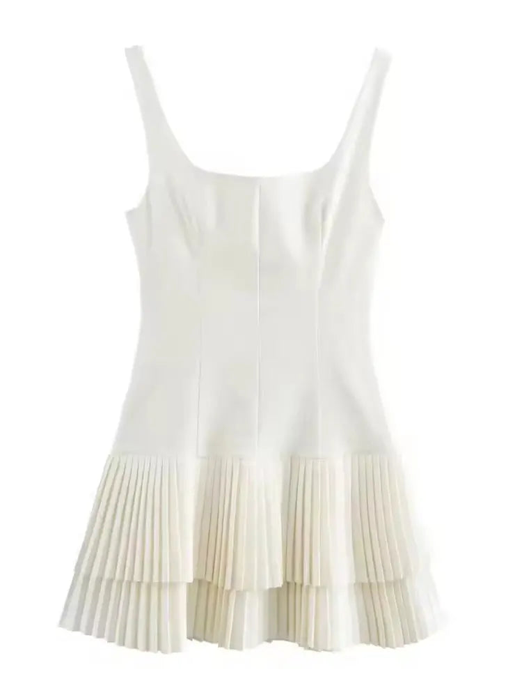 Casual Mini Dress Square Neck