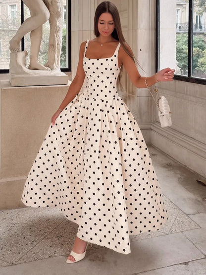 Elegant Polka Dot Midi
