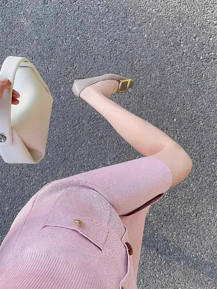 Pink Buttoned Sandro Vibes