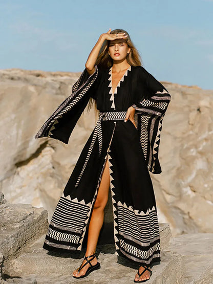 Bohemian Long Kimono Dress