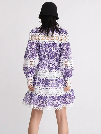 Vintage Court Style Lace Dress