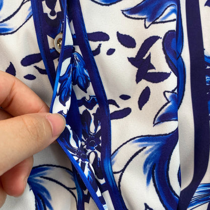 Spring Retro Blue White Red Dolce Dress