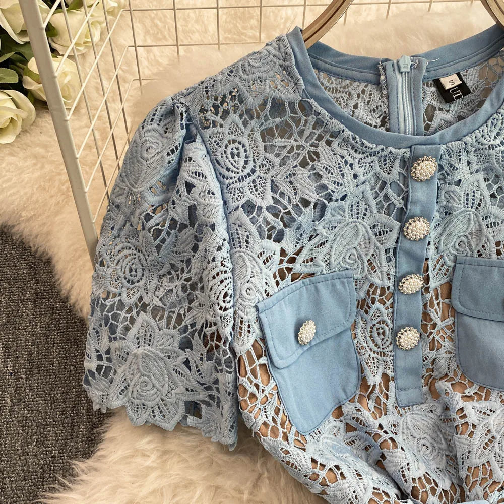 Lace Embroidery Fishtail Party Dresses