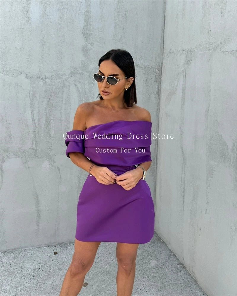 Purple Mini Evening Dresses