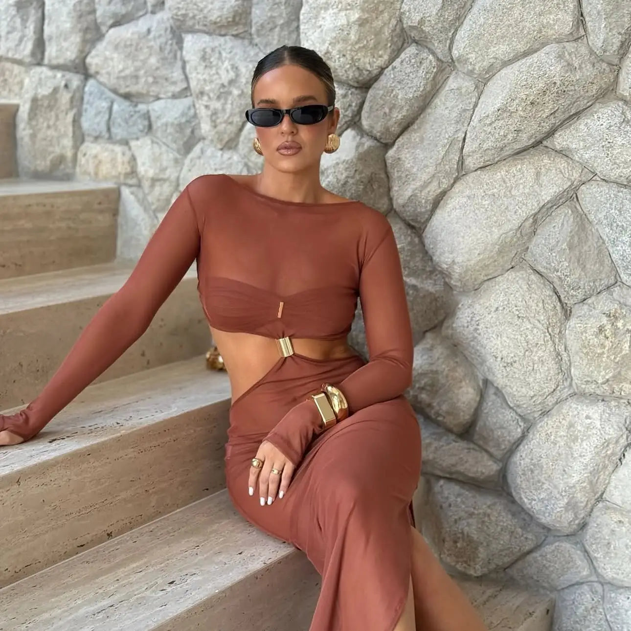 Sexy 3 Piece Swimsuit Bandage Bikini