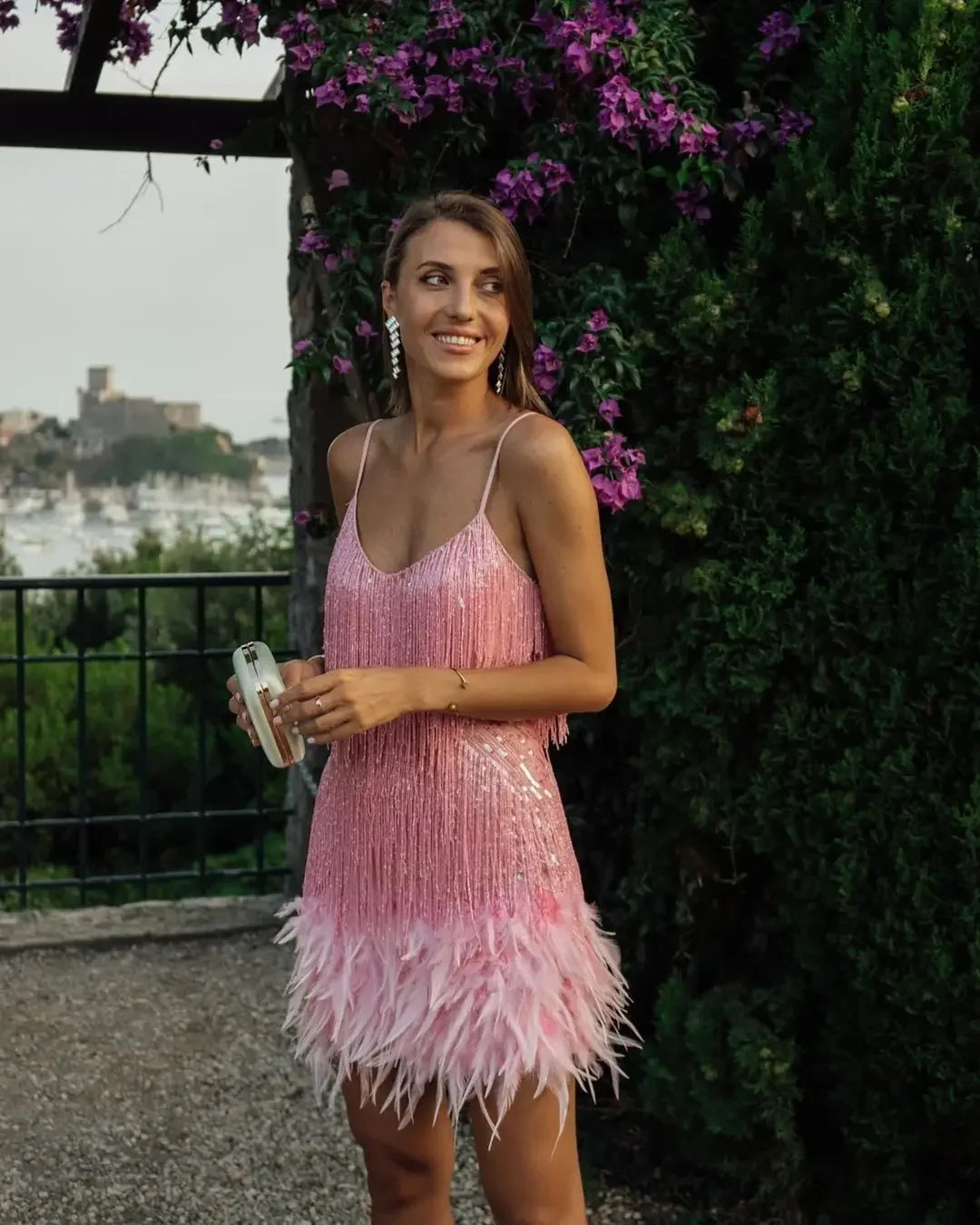 Fringe & Feathers Sparkly Dress - Shellss