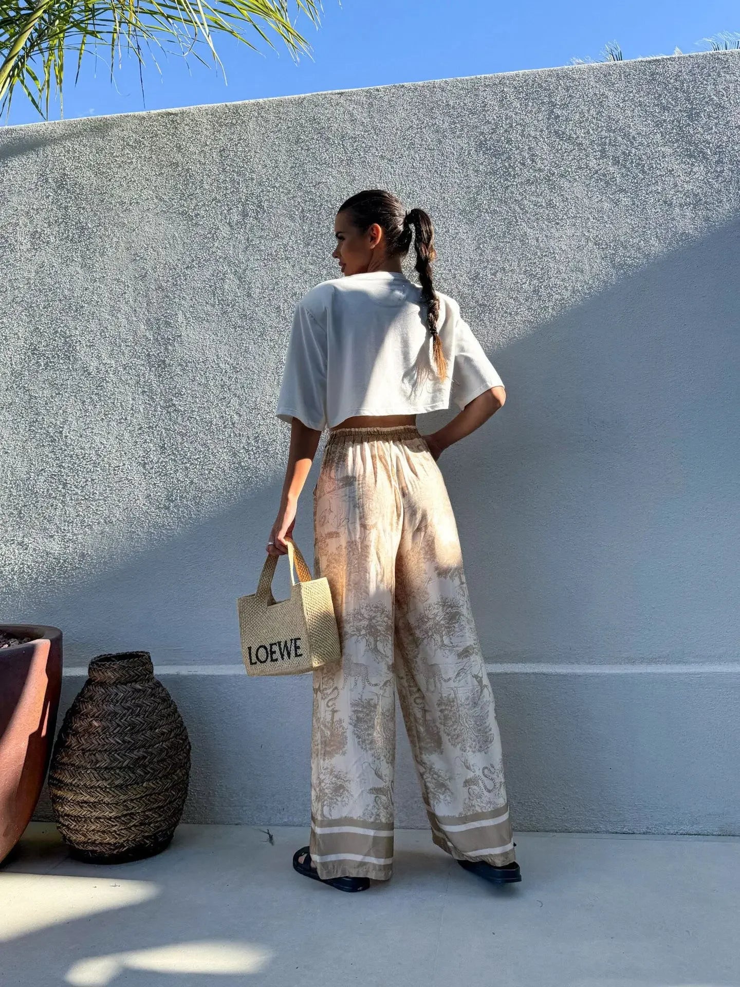 Bohemian Wide Leg Casual Pants