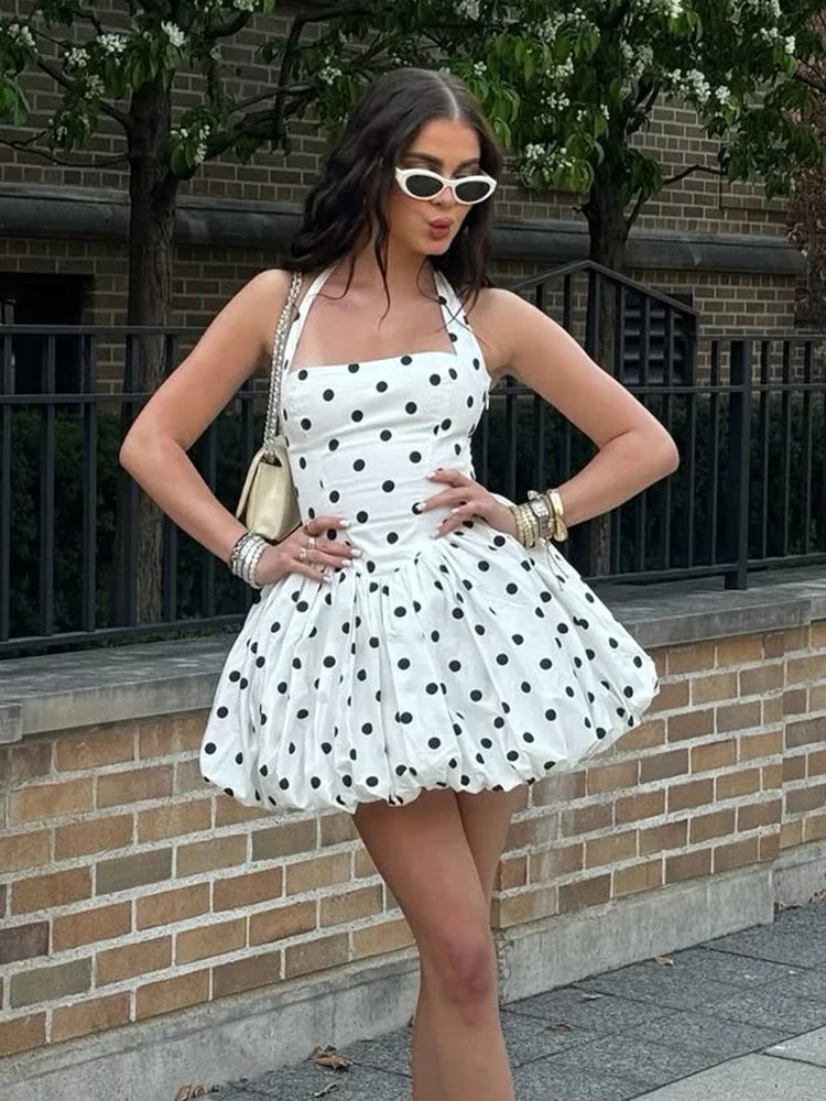 High trending  Polka Dot Corset Mini Dress