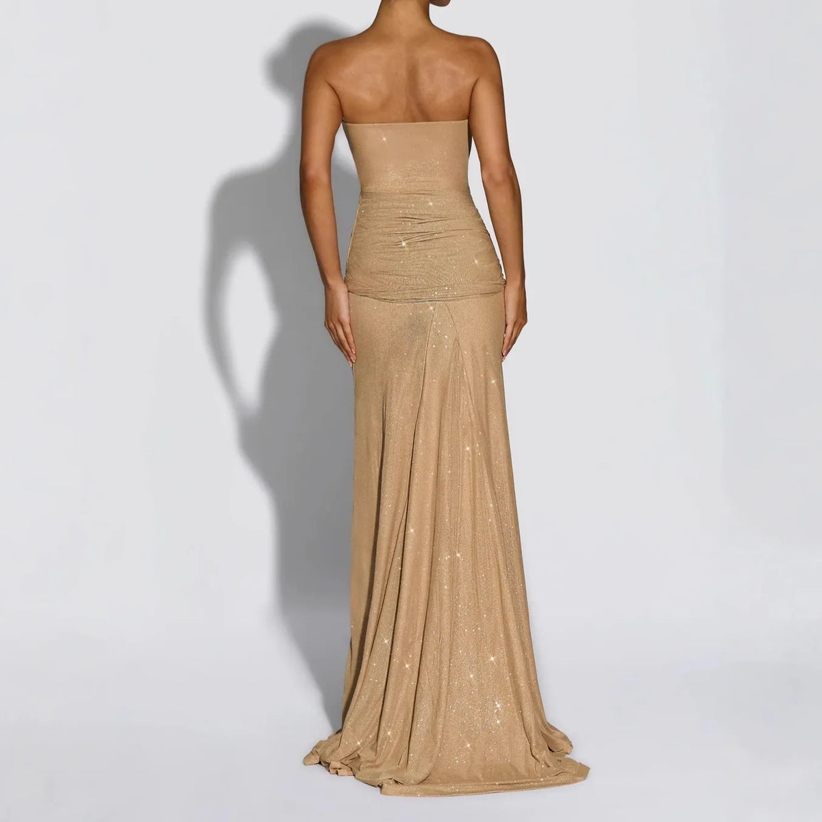 Women's New Elegant And Fashionable Irregular Sequins Bra Squint Long Skirt Autumn Sexy A-line Mid-waist Slim Long Skirt