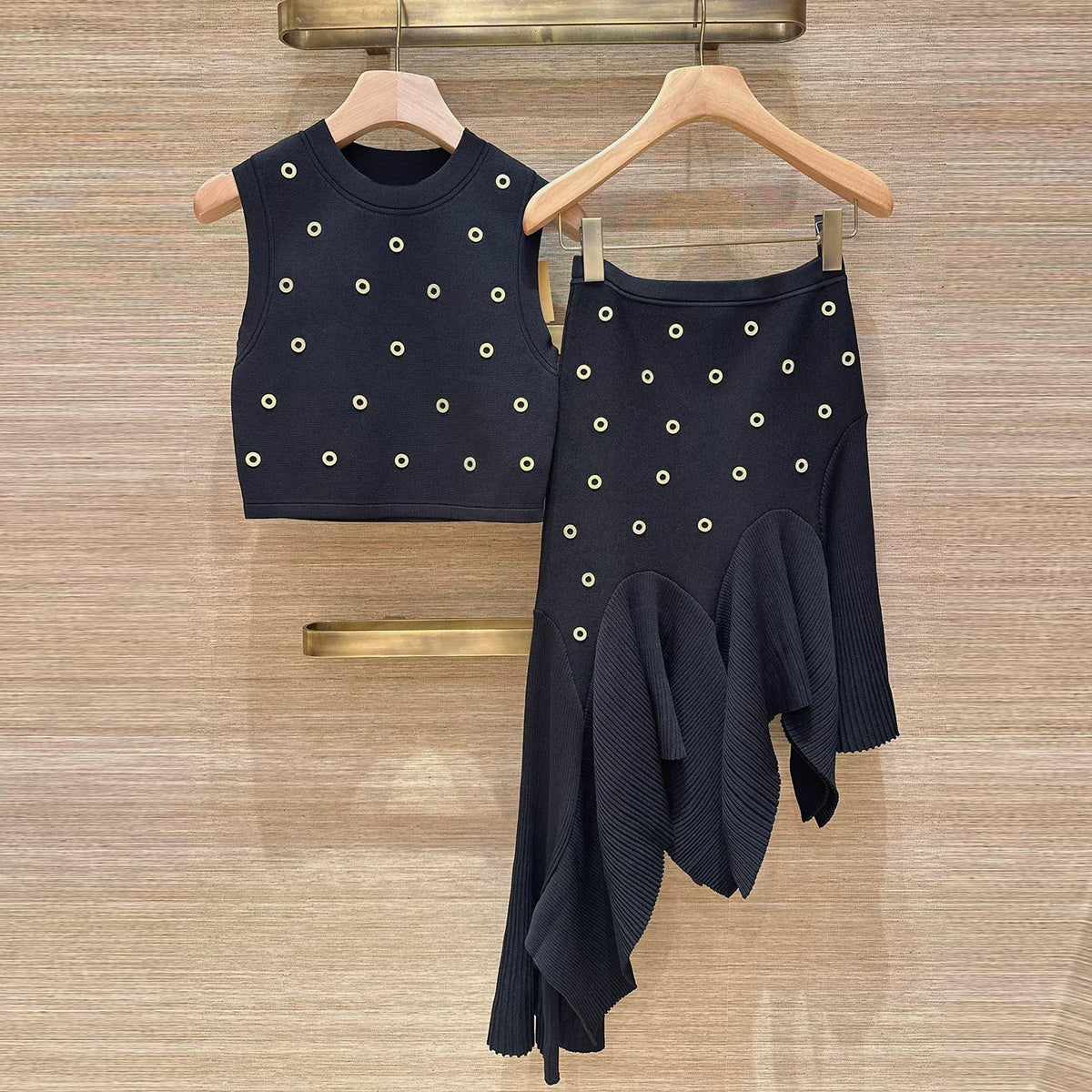 Sandro Maje Eyelets top & skirt