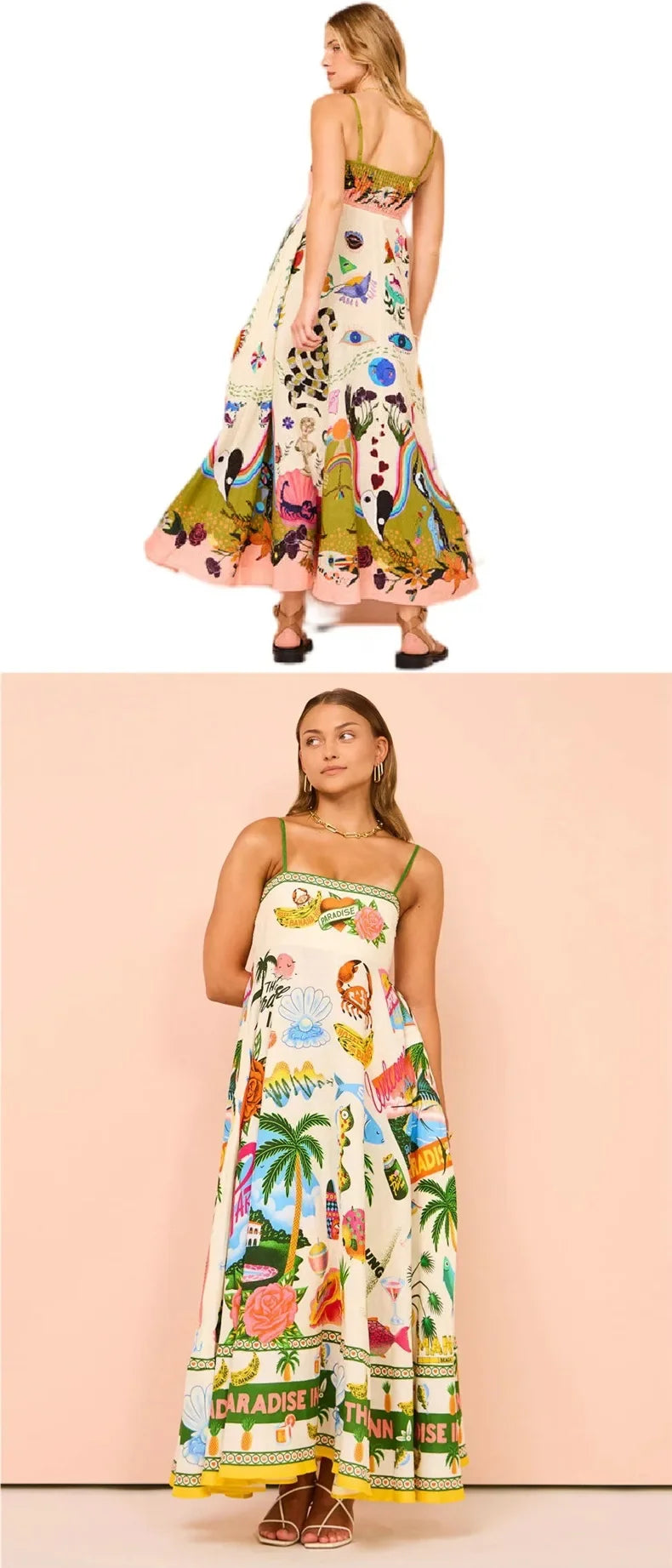 New Hot Sale of the Season – Printed Linen Maxi Dress (in 9 Colors)