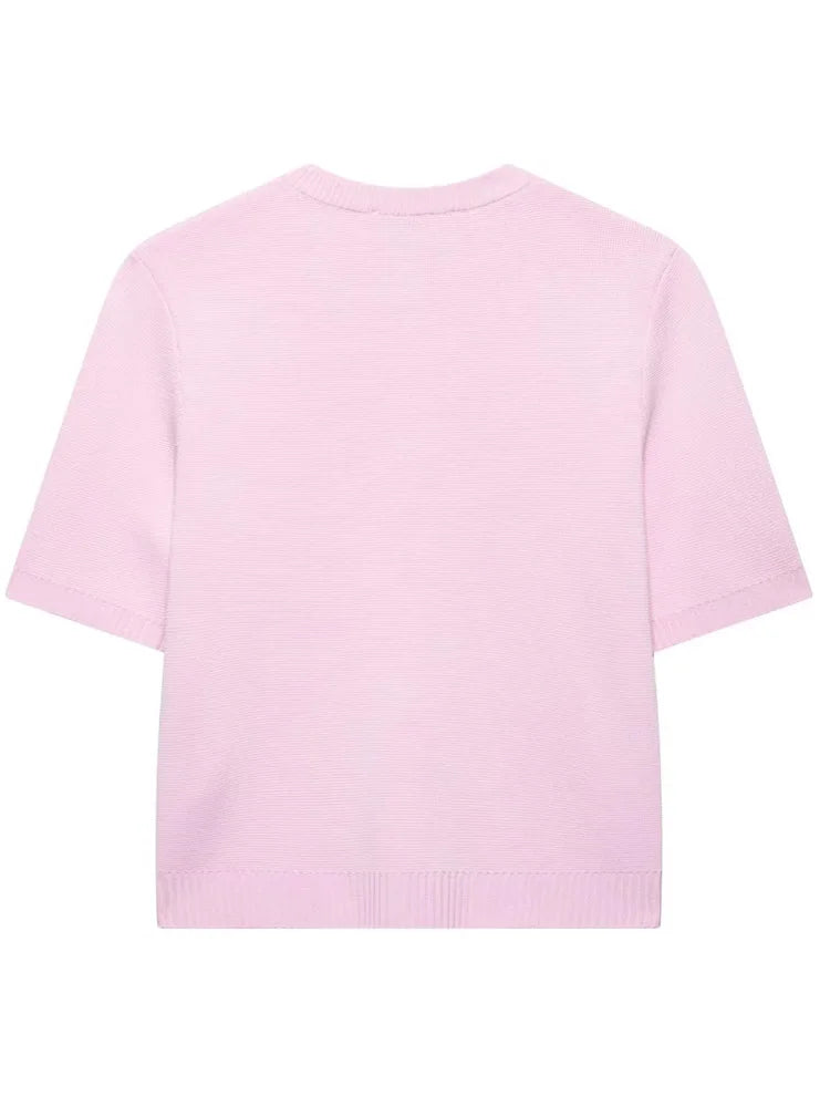Knitwear Button Ladies Short Sleeve