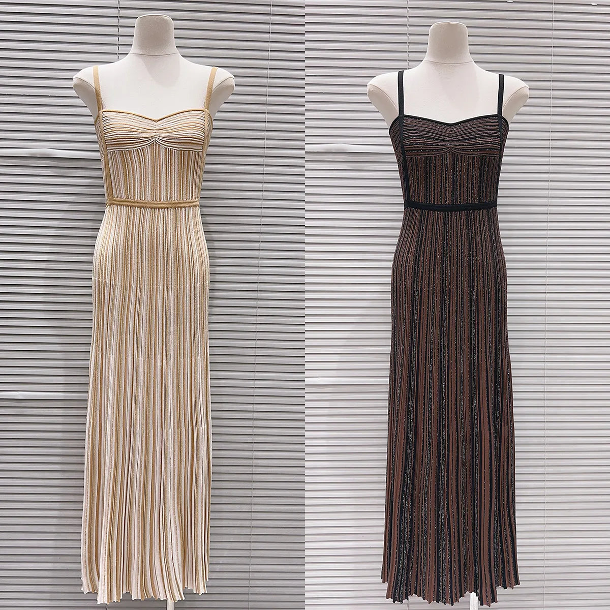 High-End Version Bright Thread Beach Style Long Dress Fashionable Strapless Sleeveless Backless Dress Elegant Holiday Wear