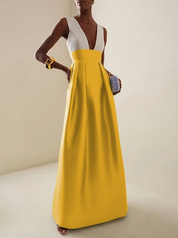 Celebrity-Inspired Elegant Evening Maxi Dress – Red Carpet Ready