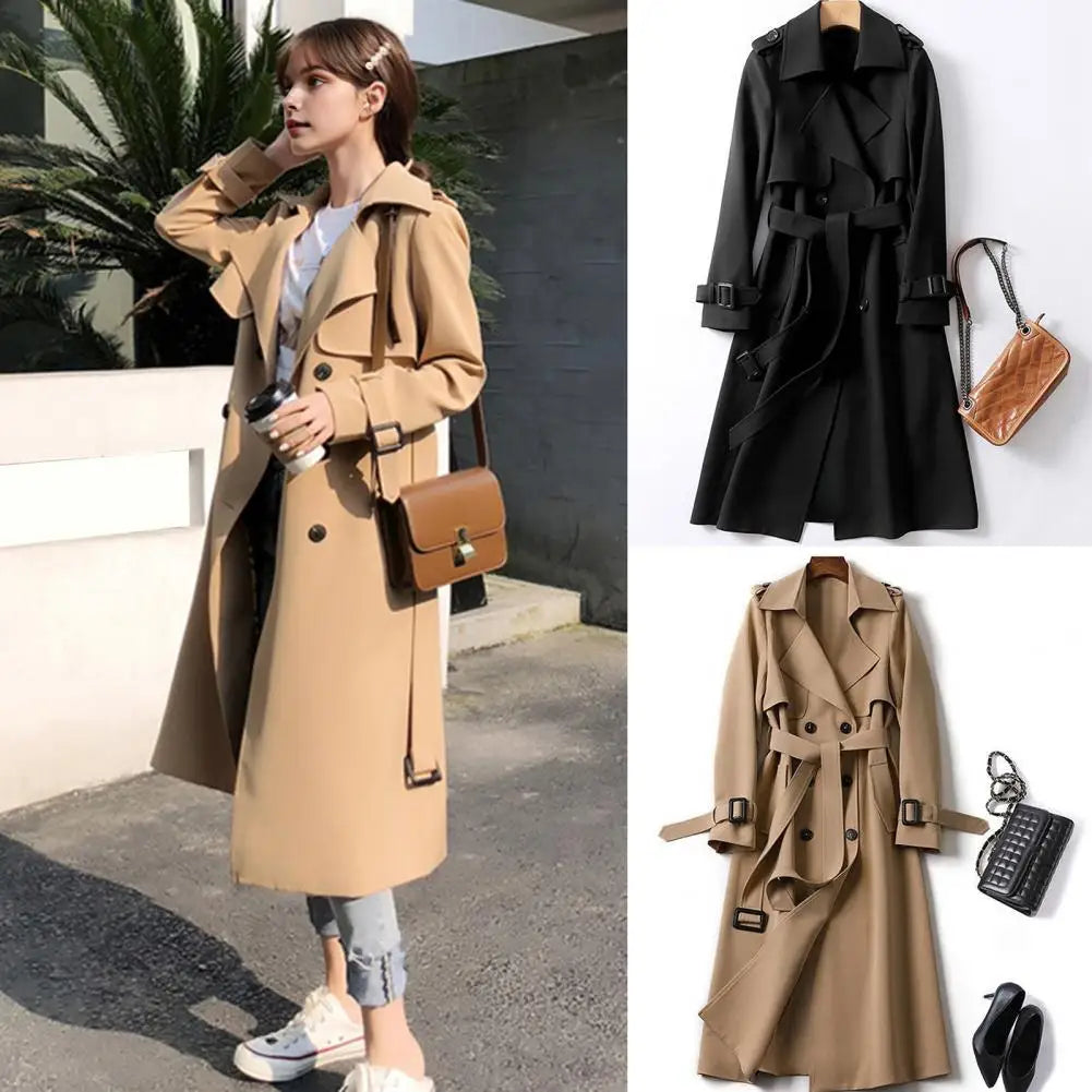 Trench Coat High Street fashion Double Breasted Long