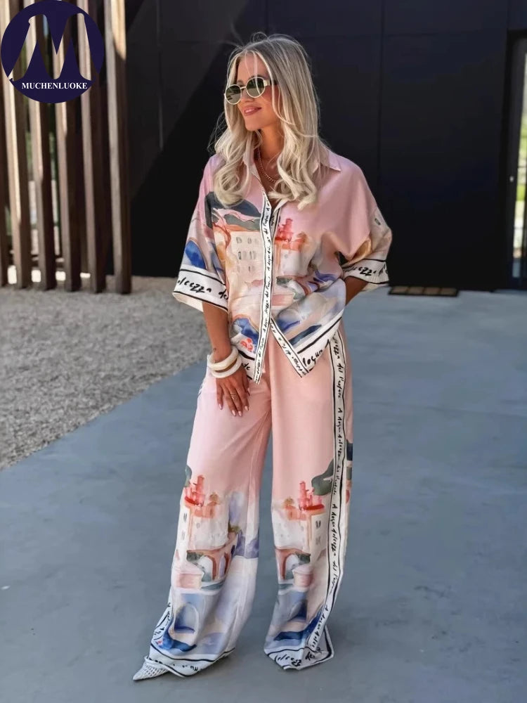 Silk Summer Printed Posh Set