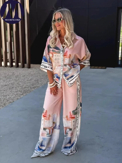 Silk Summer Printed Posh Set