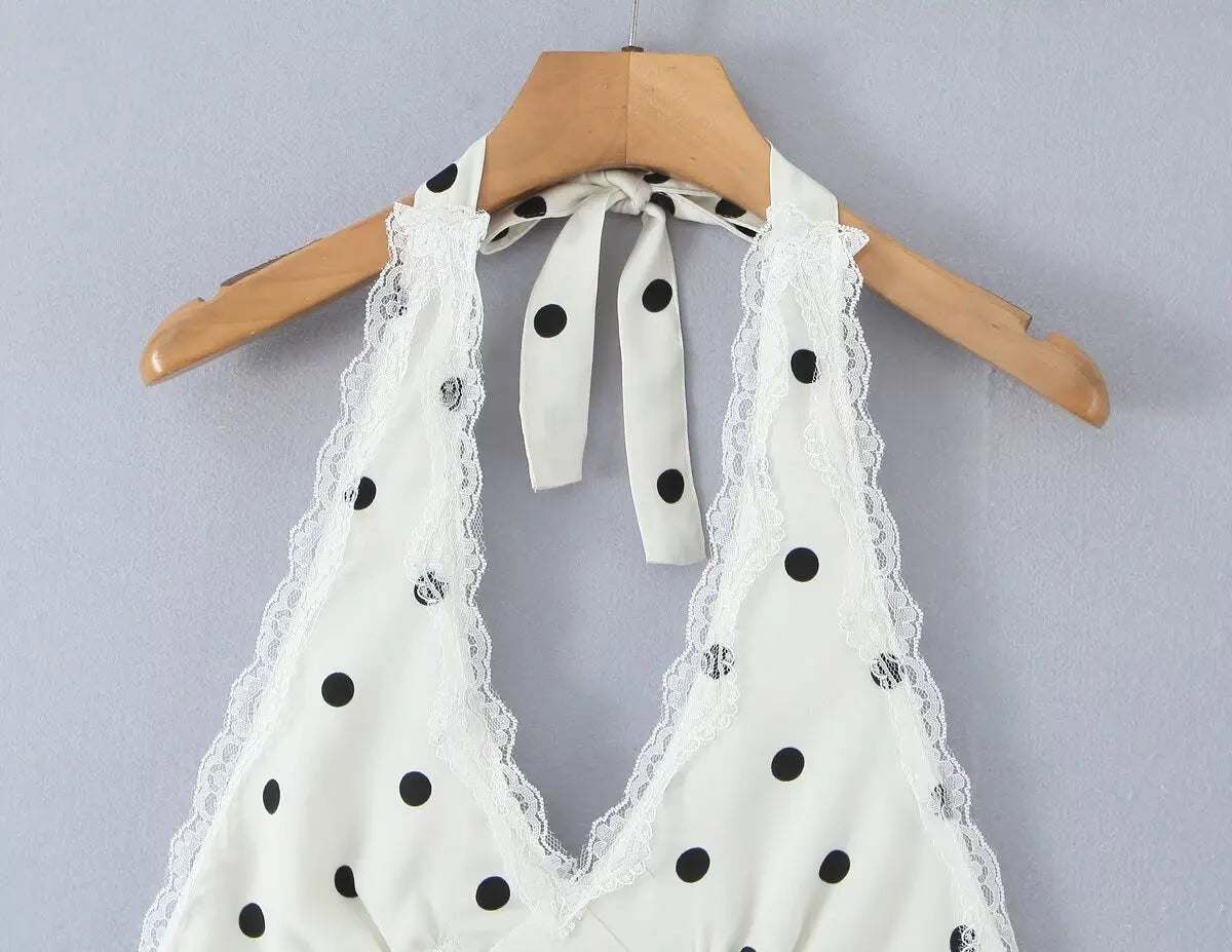 Polka Dot Halter Dress