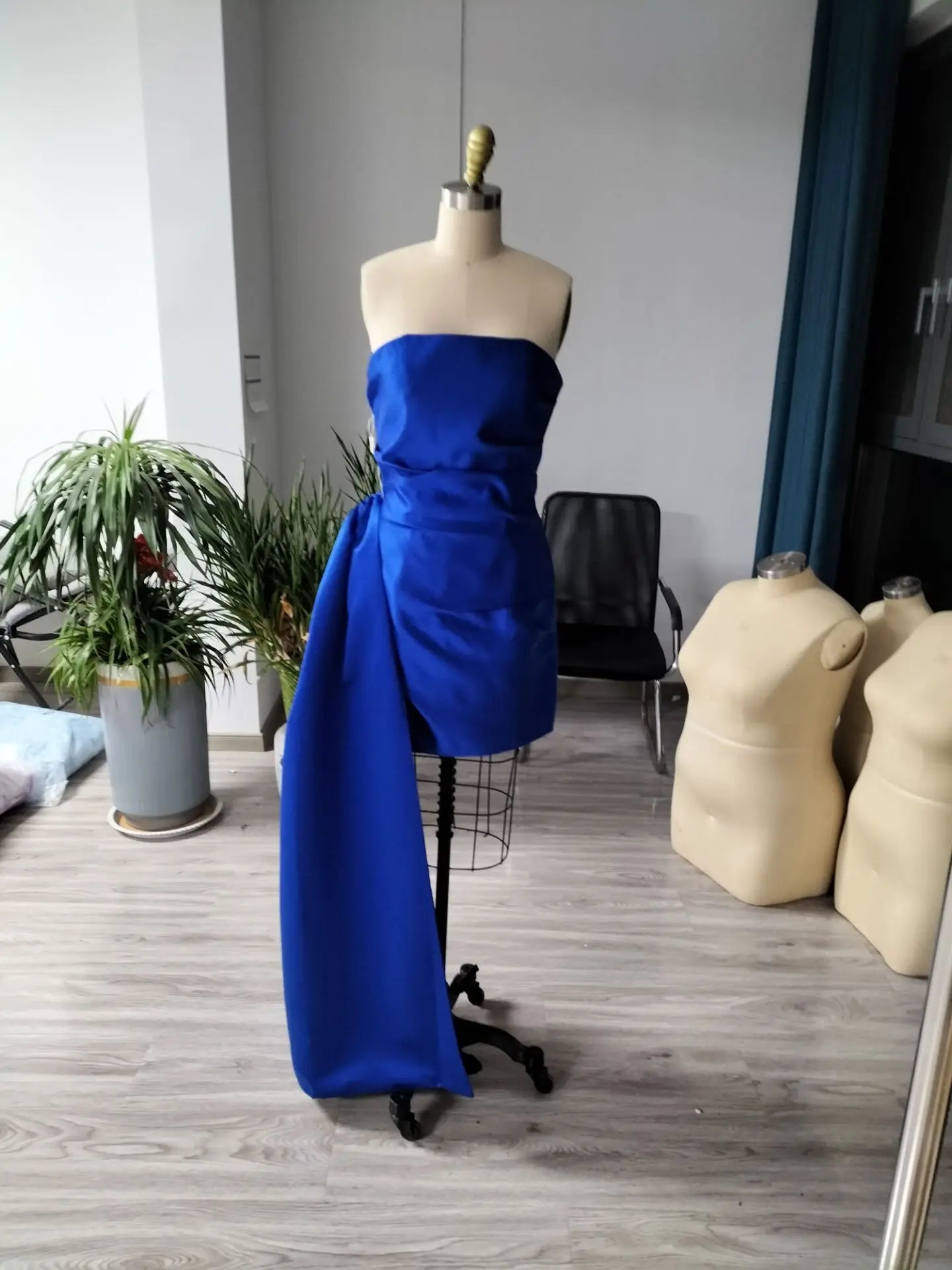 Satin party Dresses Short A Line