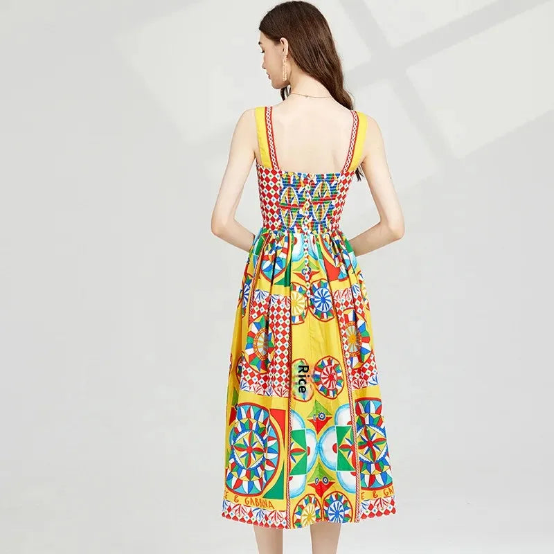 Dolce Geometric Waist Cinched