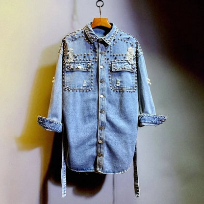 Spring And Autumn Shirt Women's Denim Jacket Trend Fashion Woman Blouse Shirts Women Shirts Women's Clothing Top