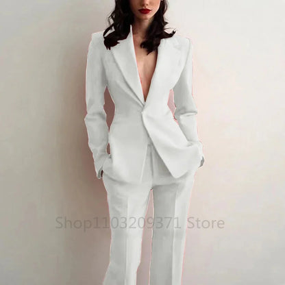 Women's Suit Party 2pcs Spike Collar Prom Blazer