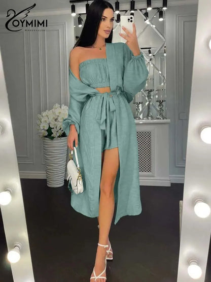3 Piece Sets Woman Outfit Elegant