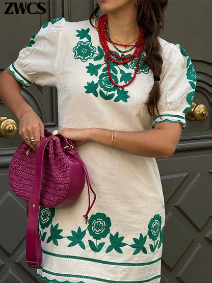 Gorgeous Boho Mini Hand Embroidered - Cotton