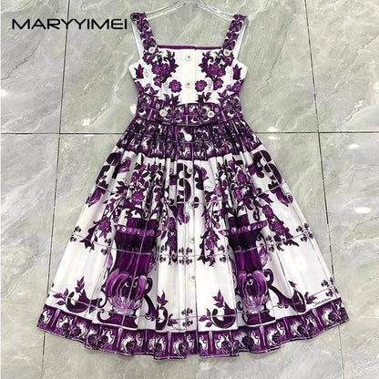 Square neck Dolce purple violet dream