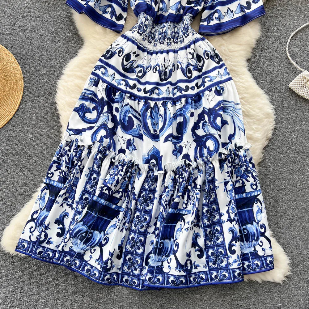 Porcelain Majolica Print MIdi