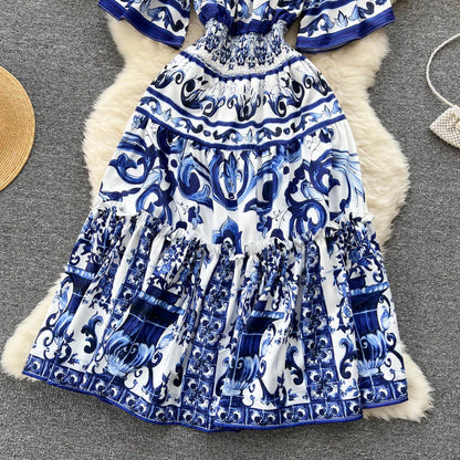 Porcelain Majolica Print MIdi