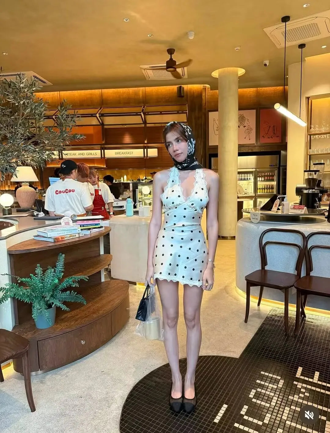 Polka Dot Halter Dress