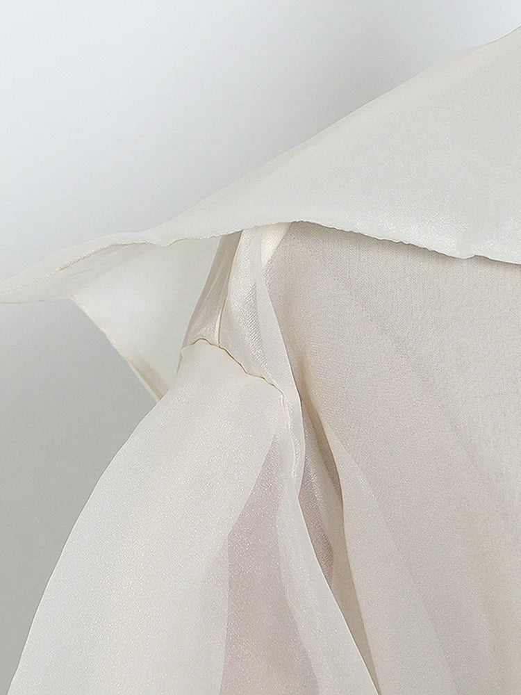 Embroidered Lapel Blouse