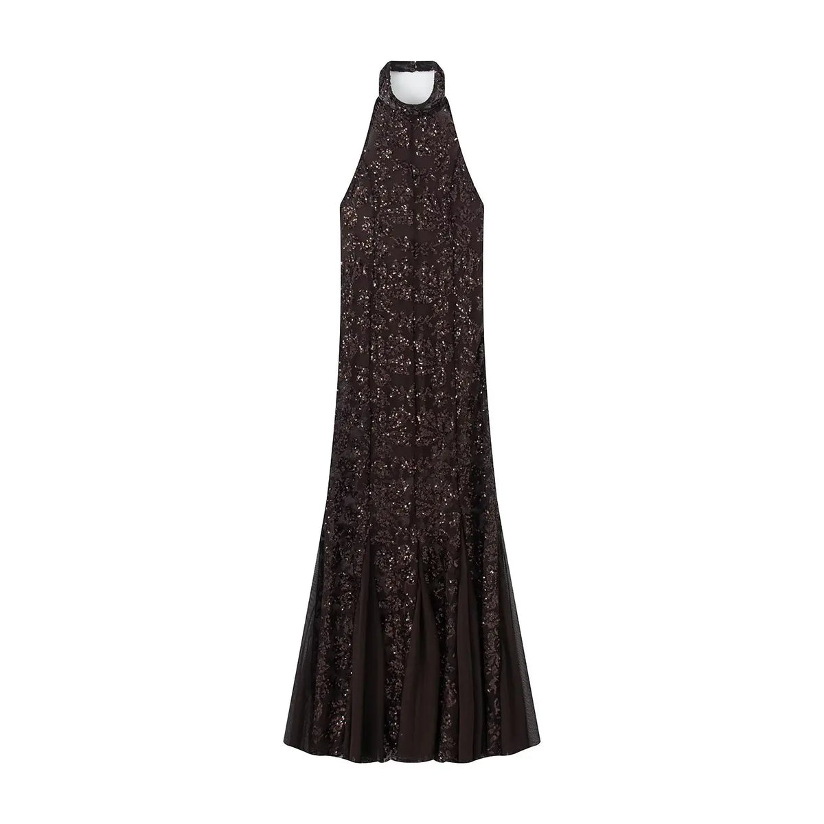 Nlzgmsj 2026 Spring Sexy sequin decoration Long Dresses for Women Backless Hanging neck collar Dress Elegant Evening Party Dress