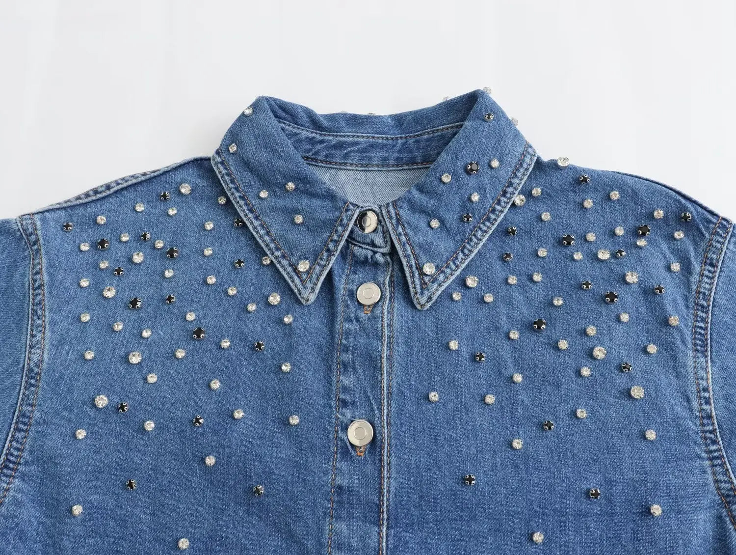 Schickes gerades Juwel Damen Shirt