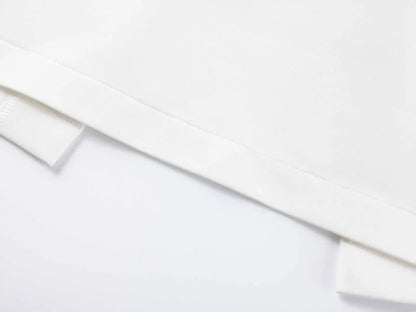 White Black Net Halter Backless