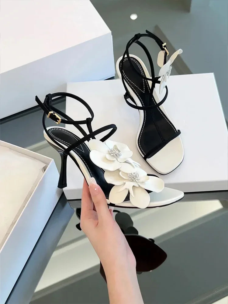 Designer flower heels