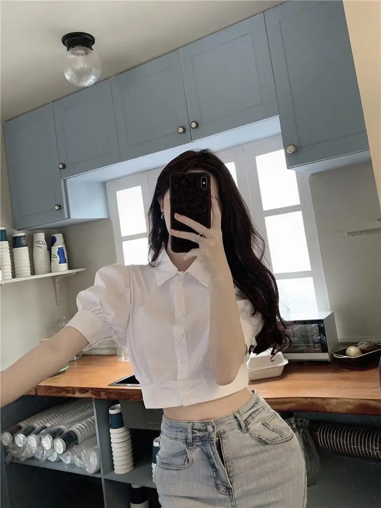 Puff sleeve White Shirt