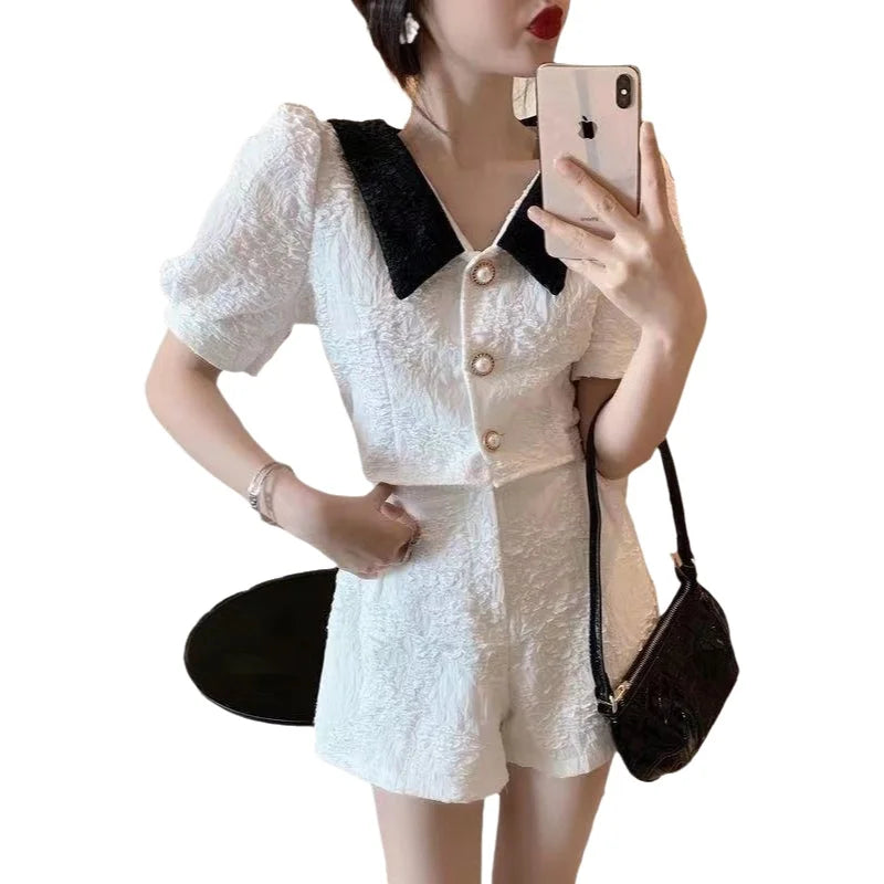 New Summer 2026 Fashionable Sportswear Set Women's Loose Pants Top Two-Piece Set Small Size Fragrance Style Casual Outfit