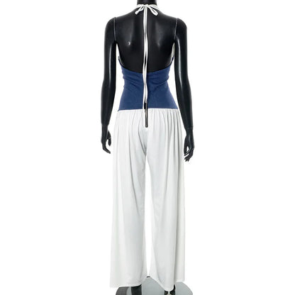 Halter neck Wide Leg Jumpsuit