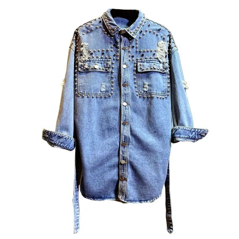 Spring And Autumn Shirt Women's Denim Jacket Trend Fashion Woman Blouse Shirts Women Shirts Women's Clothing Top