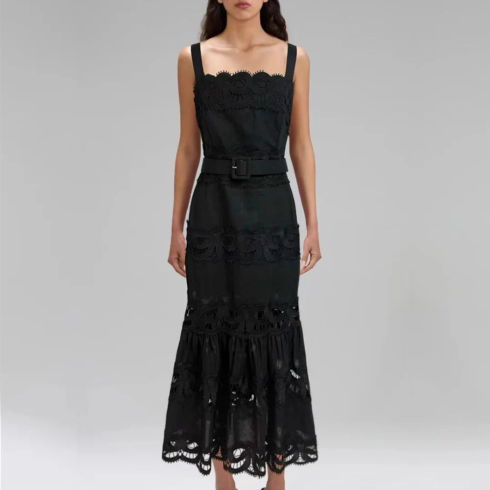 Square Neck Cotton Dress