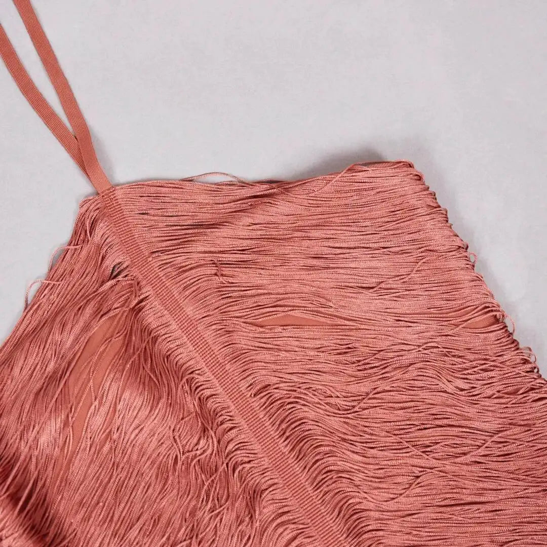 1 Celebrity Sexy Halter Tassel Party Outfit