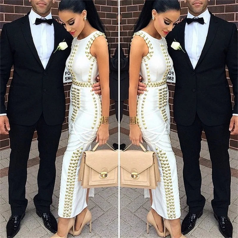 Designer Metal Ring Party Dress - Shellss