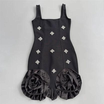 Ruffles  Bandage Dress Club Party Mini Dresses