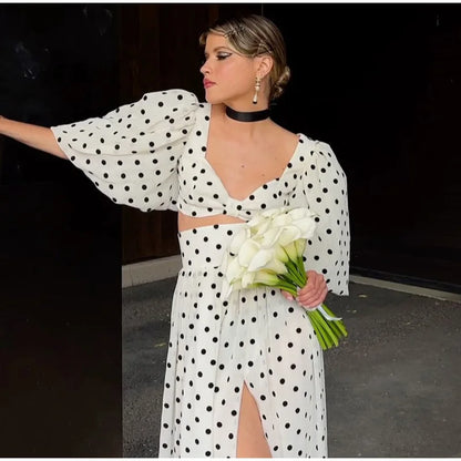Polka Dot Top Skirt set