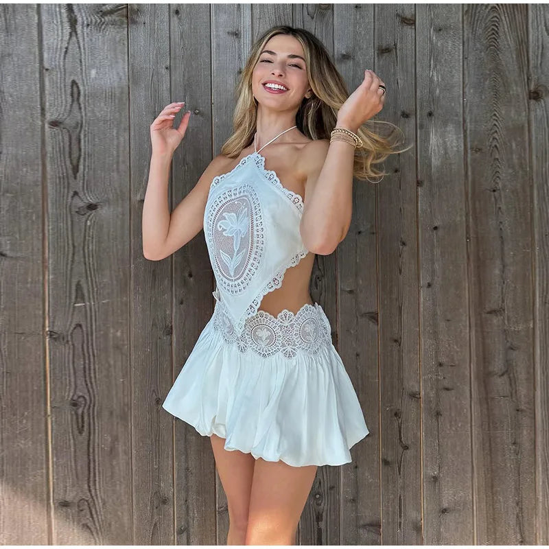 Floral Lace Skirt Set