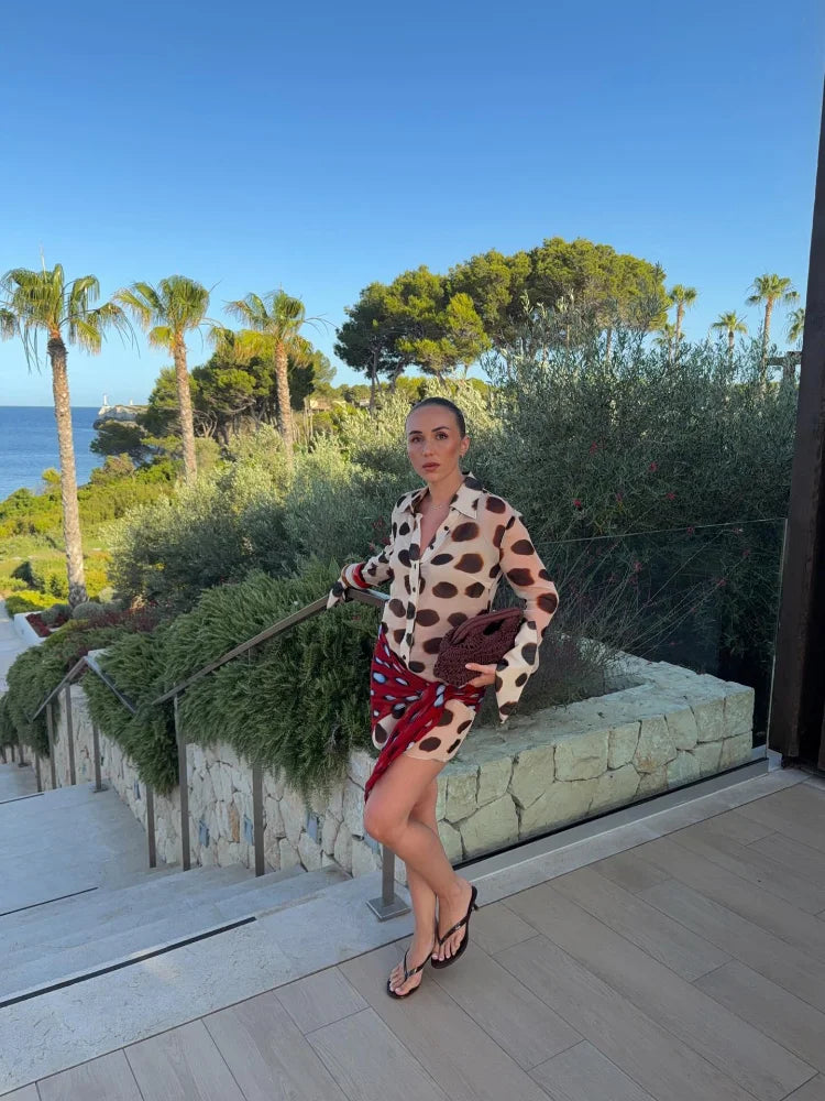 Casual Print Mini Dress