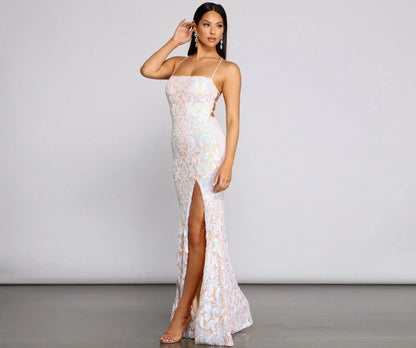 Glitter Sexy Gown Dress